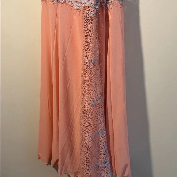 Y2K Pink & Lavender Lace /Floral Appliqué Chemise Lingerie Nightgown Size Large - Picture 17 of 17